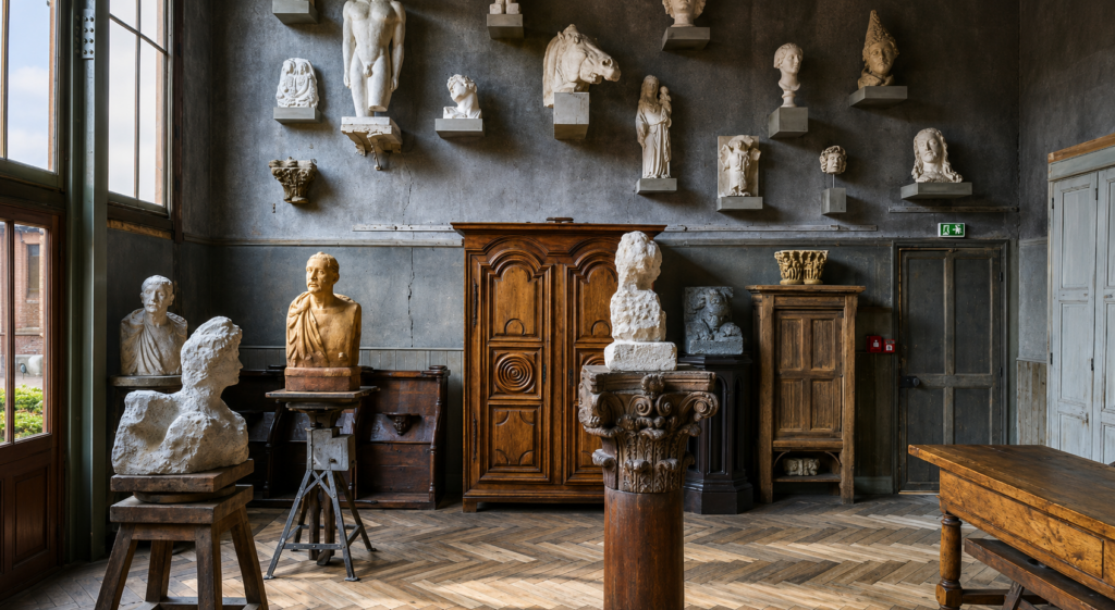 Sculptures in the garden of the Musée Bourdelle, an easy museum for children in Paris